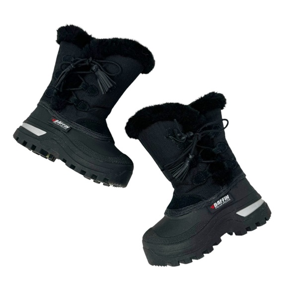 Baffin 40 Degrees Candy Snow Boots Black Girls Size 6 - Picture 1 of 7